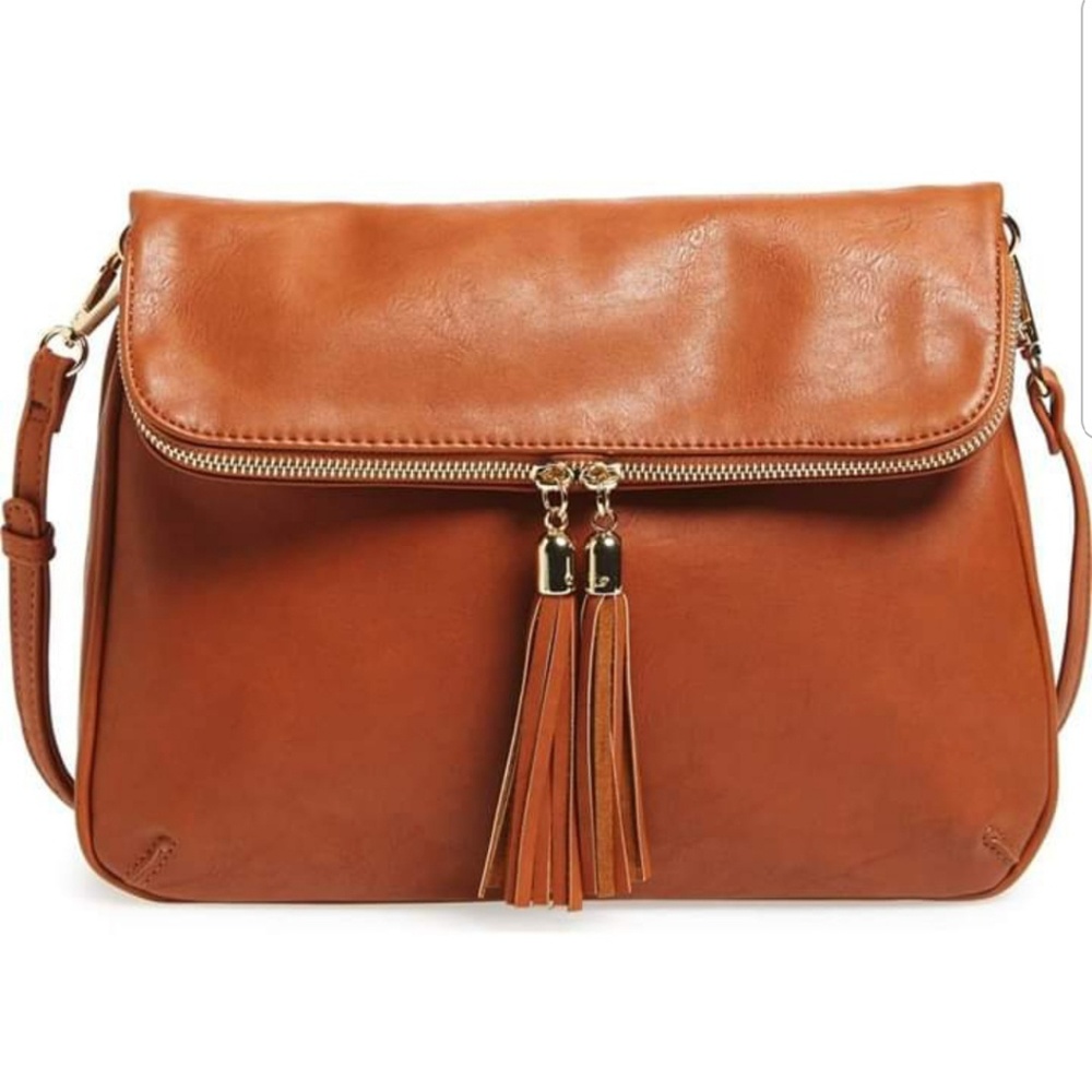 BP. Cognac crossbody bag